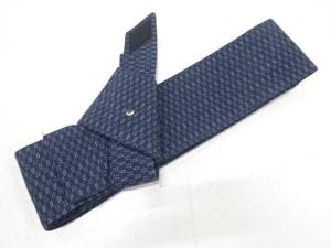 縞模様織り出し　男物リボン作り帯